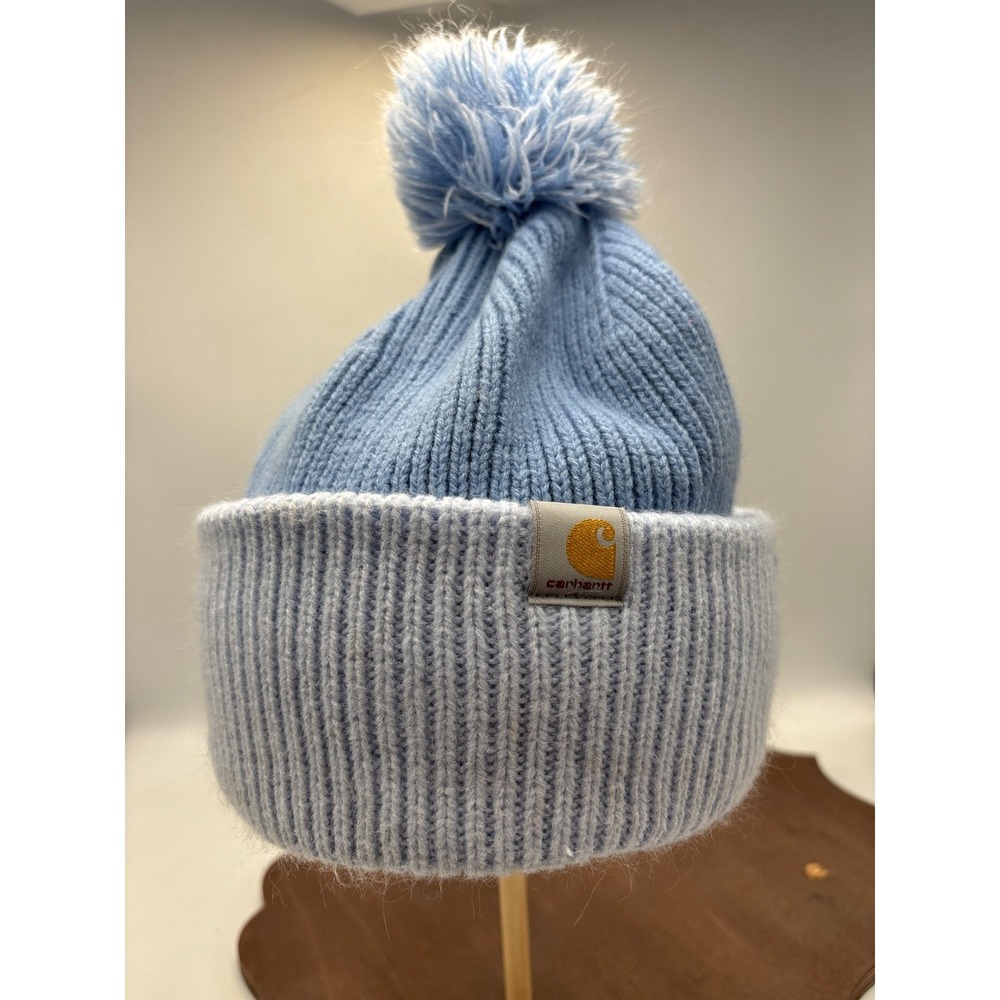 Carhartt Rib-Knit Pom-Pom Cuffed Beanie - Skystone